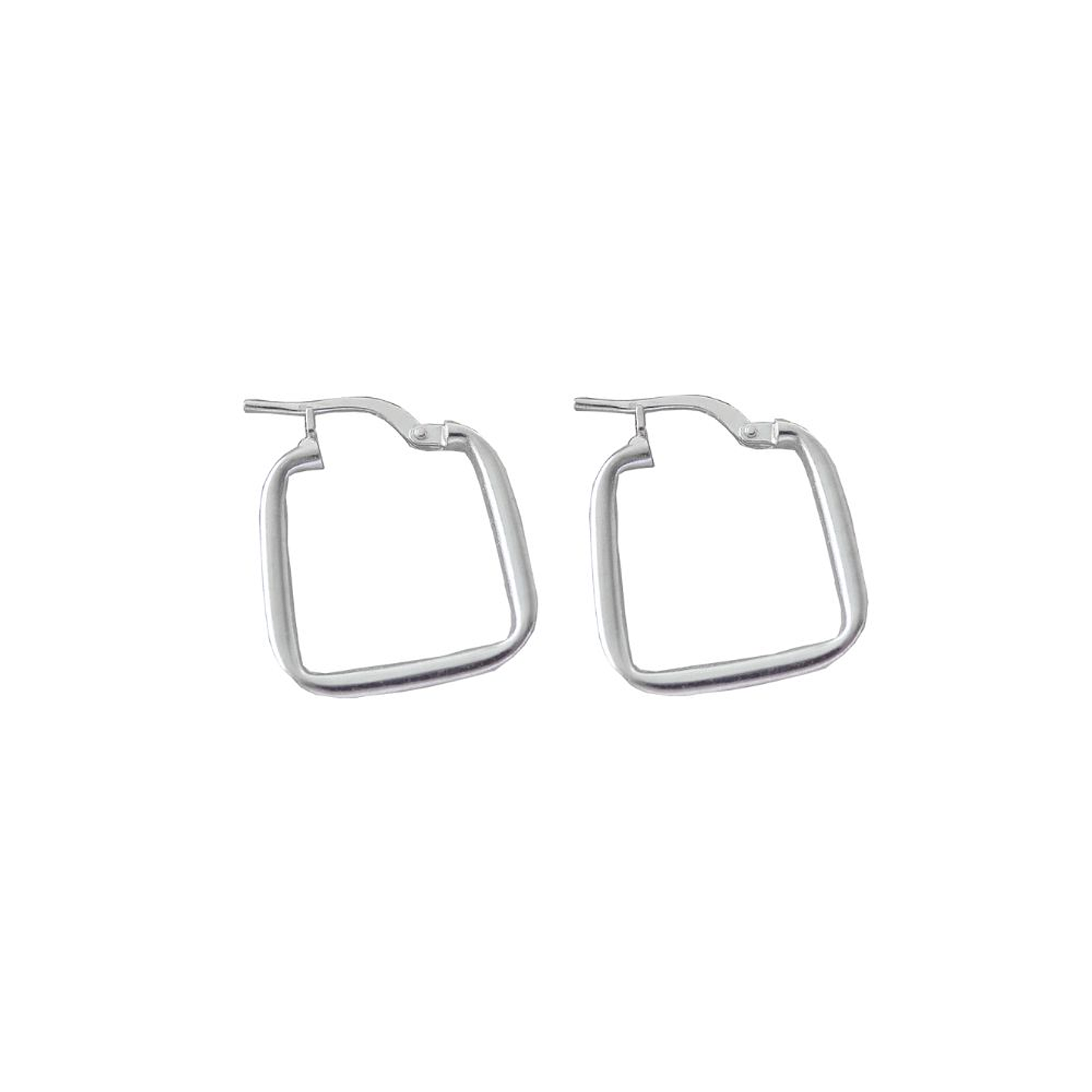 Aros De Plata 925 Argollas Cuadradas 1