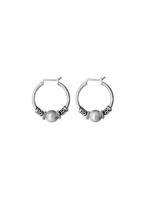 Aros De Plata 925 Argollas Bali 16mm 