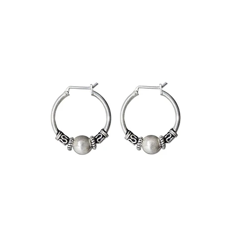 Aros De Plata 925 Argollas Bali 16mm 
