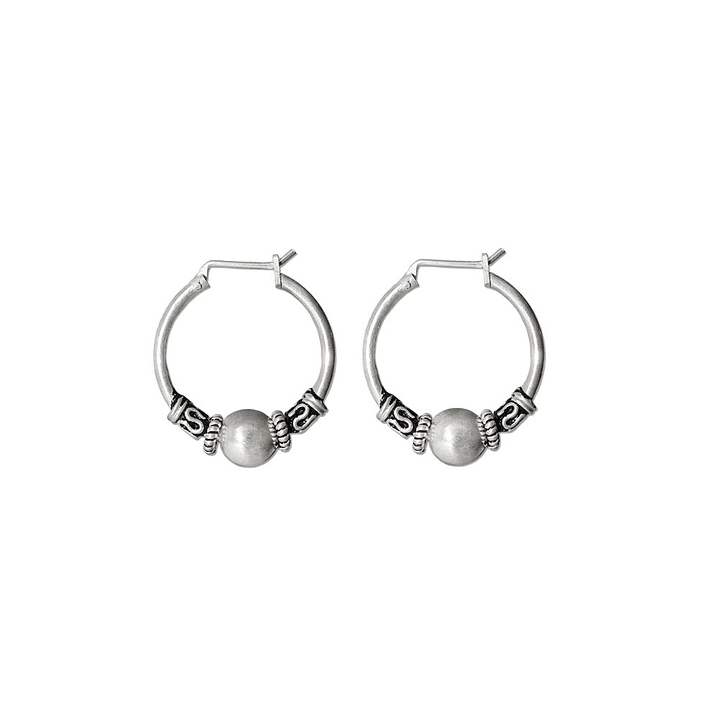 Aros De Plata 925 Argollas Bali 16mm  1