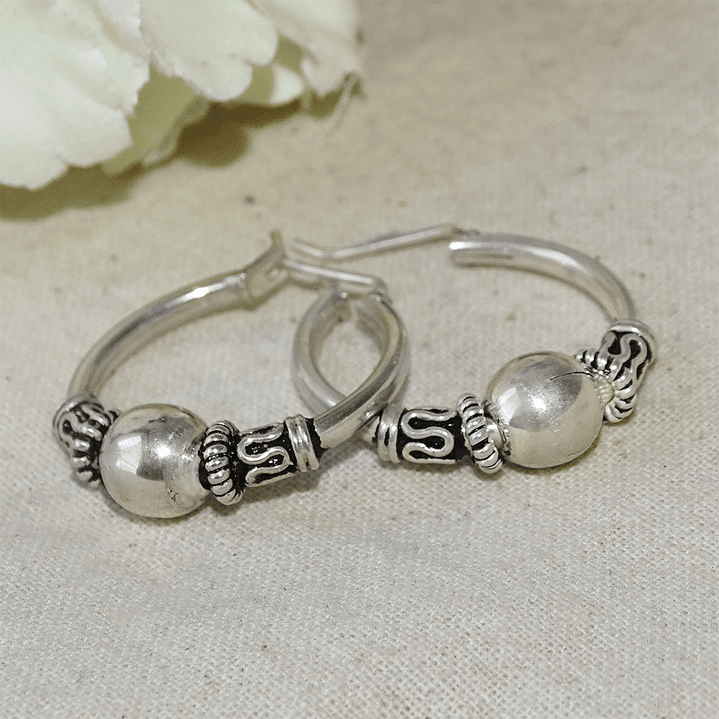 Aros De Plata 925 Argollas Bali 16mm  3