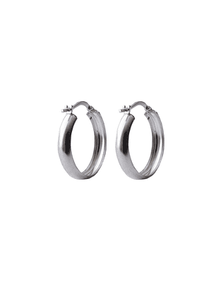 Aros De Plata 925 Argollas Lisa 2cm