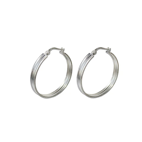 Aros De Plata 925 Argollas Mayu 2cm