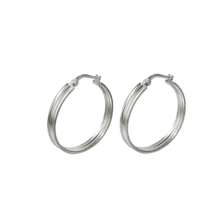 Aros De Plata 925 Argollas Mayu 2cm 1