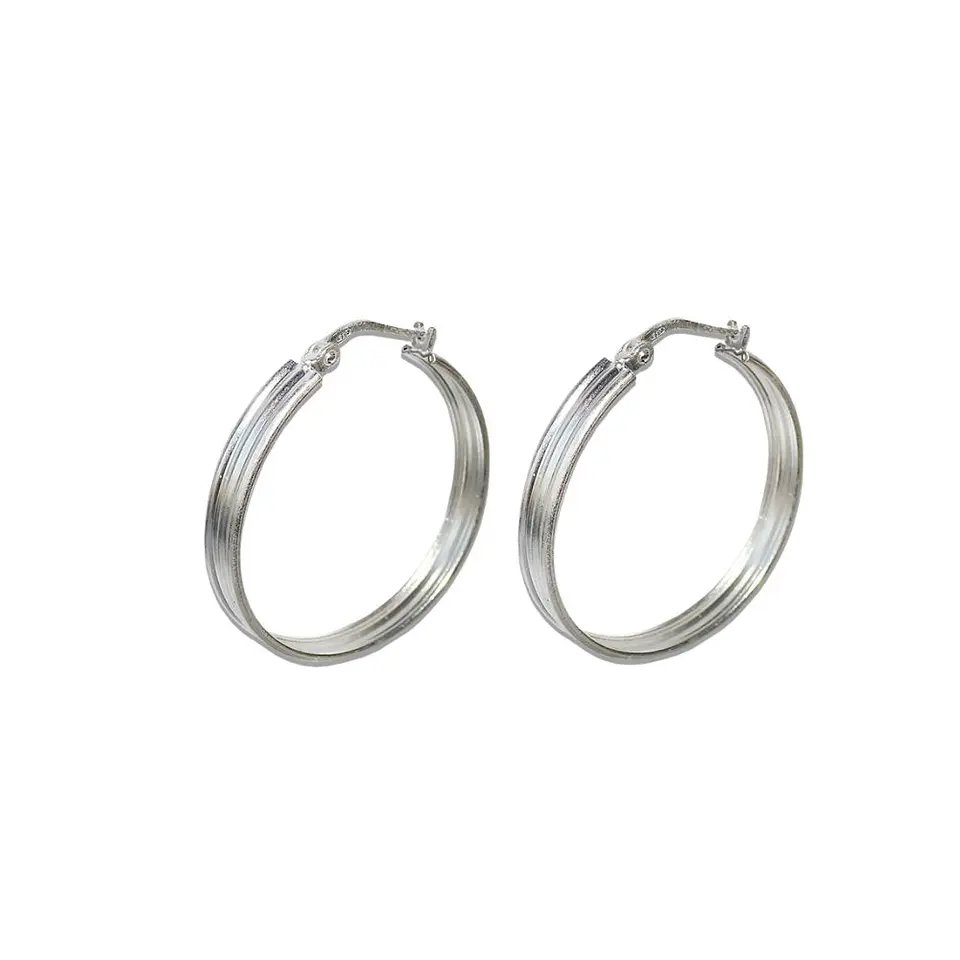 Aros De Plata 925 Argollas Mayu 2cm 1