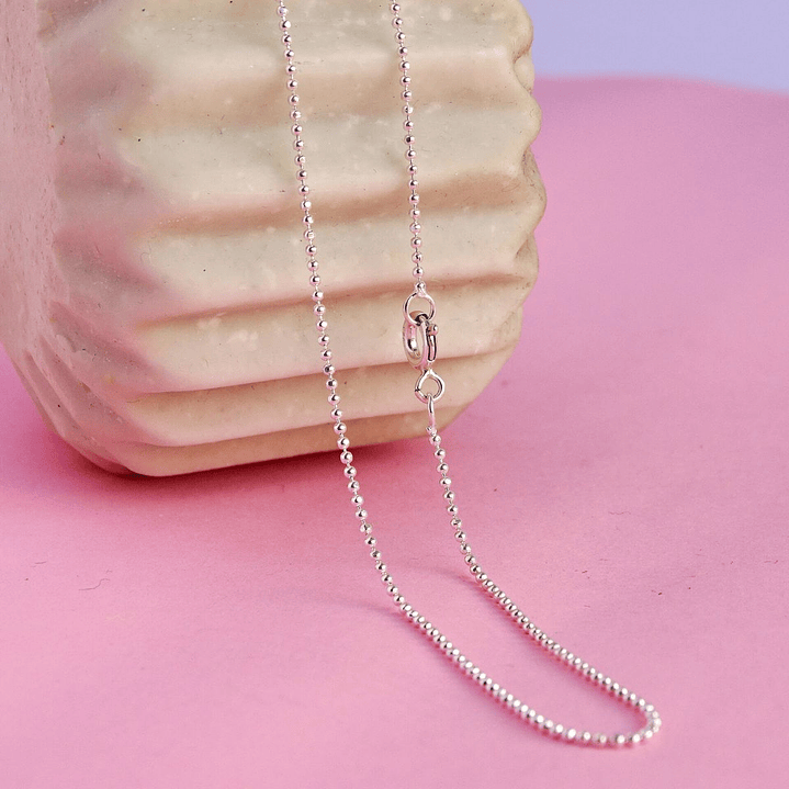 Cadena De Plata 925 Bolitas 4