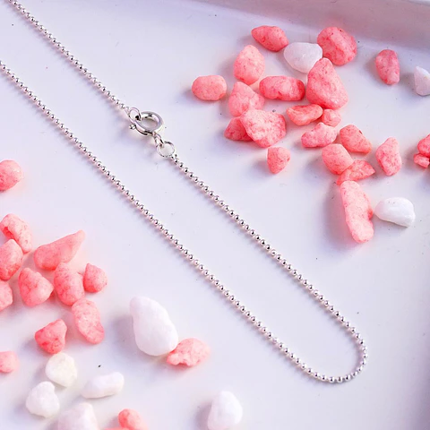 Cadena De Plata 925 Bolitas