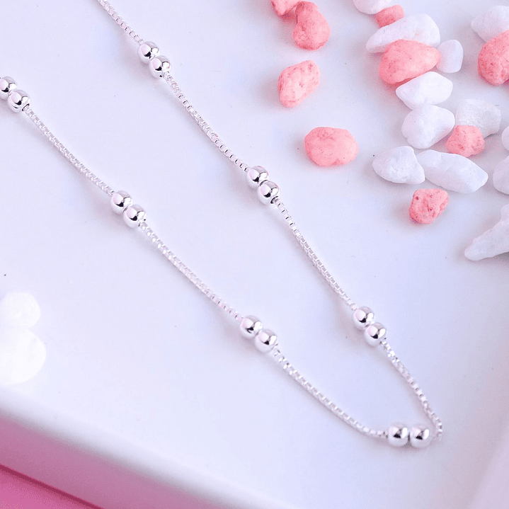 Cadena De Plata 925 Puntos Doble  2