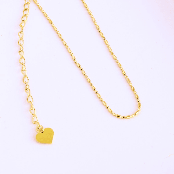 Collar De Plata Con Baño De Oro Punto y Coma 2