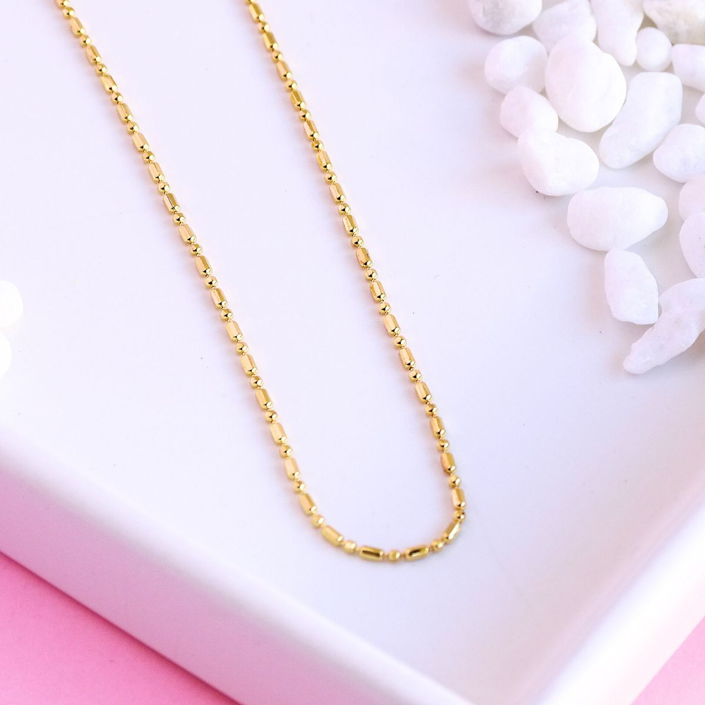 Collar De Plata Con Baño De Oro Punto y Coma 4