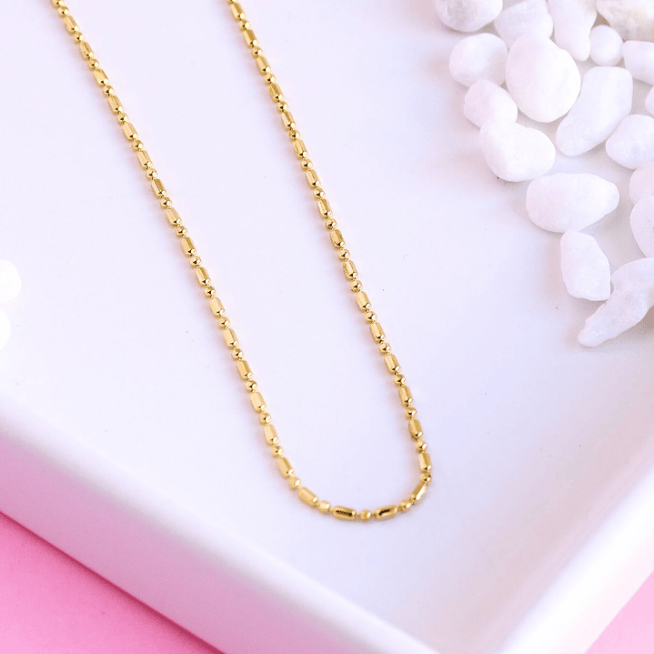 Collar De Plata Con Baño De Oro Punto y Coma 4