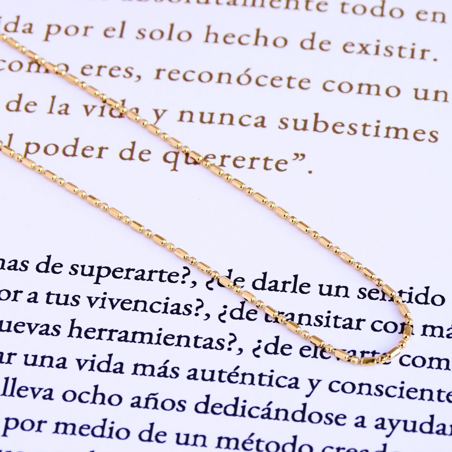 Collar De Plata Con Baño De Oro Punto y Coma 3