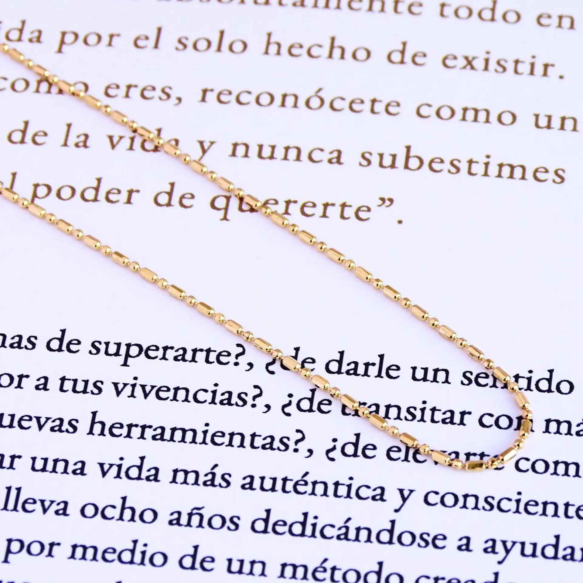 Collar De Plata Con Baño De Oro Punto y Coma 3