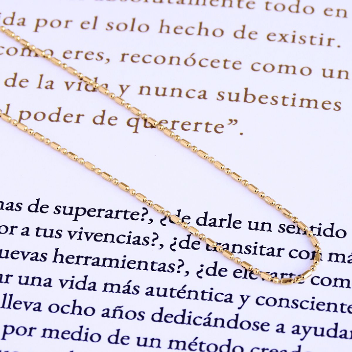 Collar De Plata Con Baño De Oro Punto y Coma 3