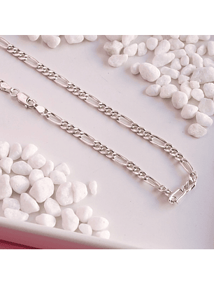 Cadena De Plata 925 Fígaro G 60cm