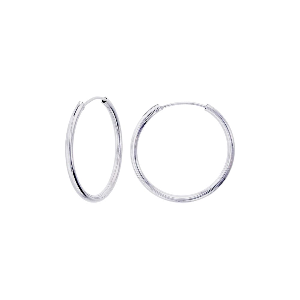 Argollas Lisas Plata 925 · 20 MM