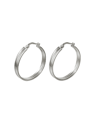 Aros De Plata 925 Argollas Mayu 27mm