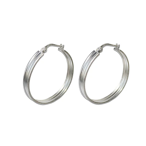 Aros De Plata 925 Argollas Mayu 27mm
