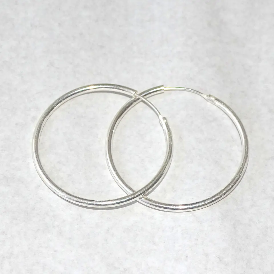 Aros De Plata 925 Argollas 30mm 3