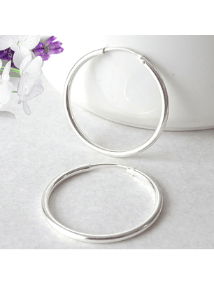 Aros De Plata 925 Argollas 30mm