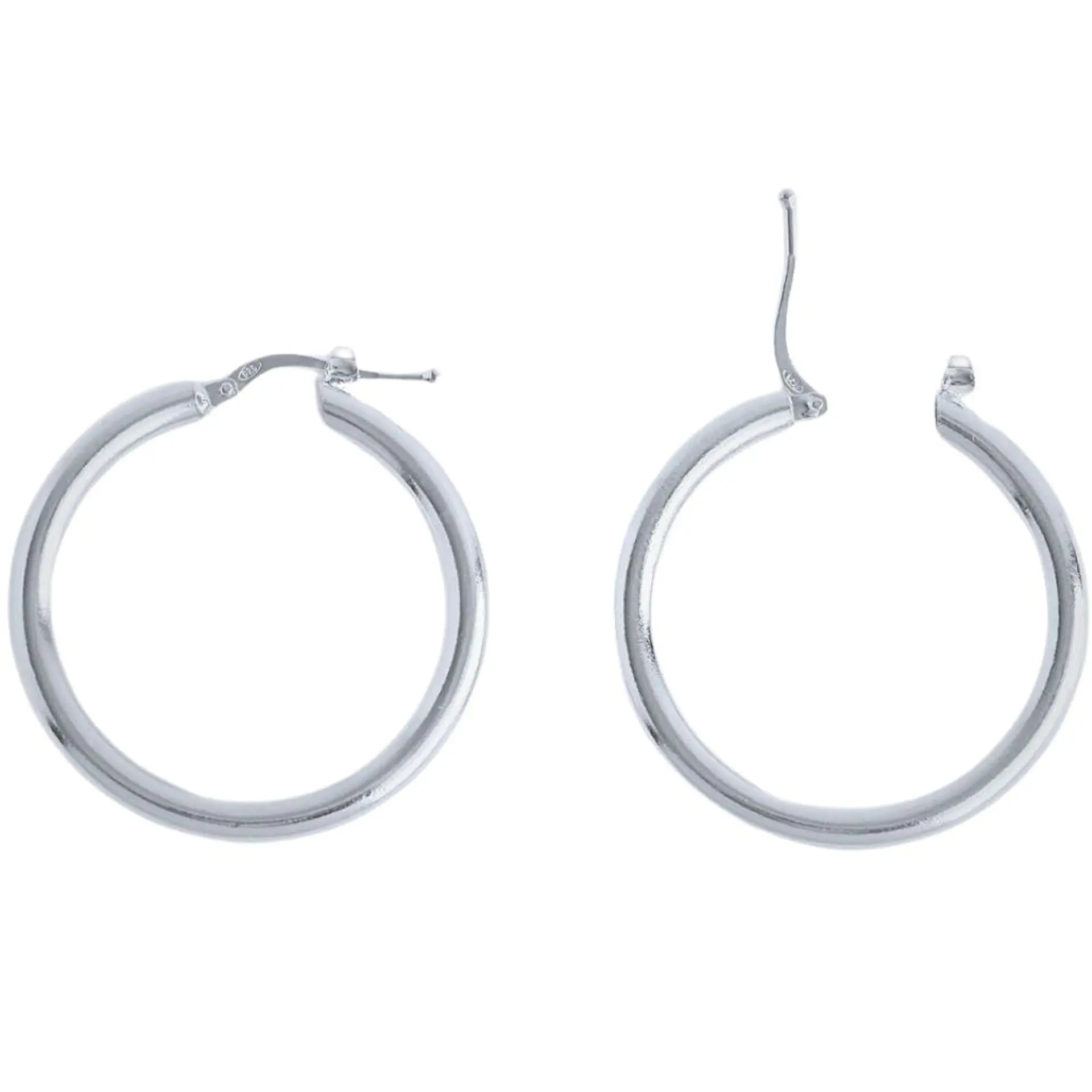 Aros De Plata 925 Argollas Gruesa 30mm  1