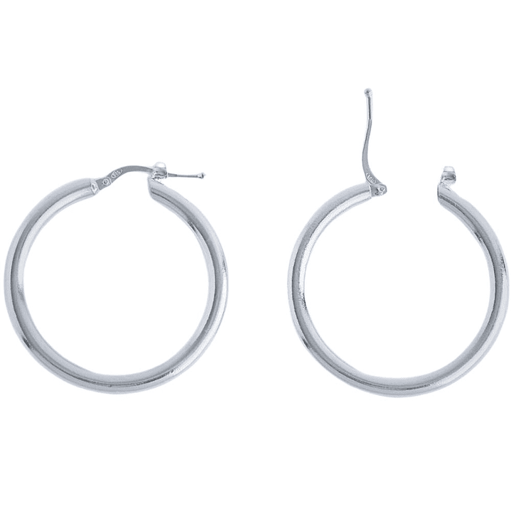 Aros De Plata 925 Argollas Gruesa 30mm  1