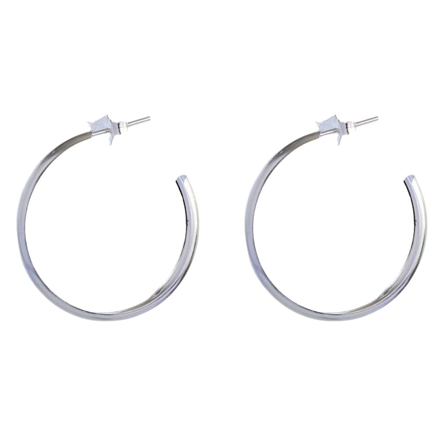 Aros De Plata 925 Argollas Lisa T 30mm   1