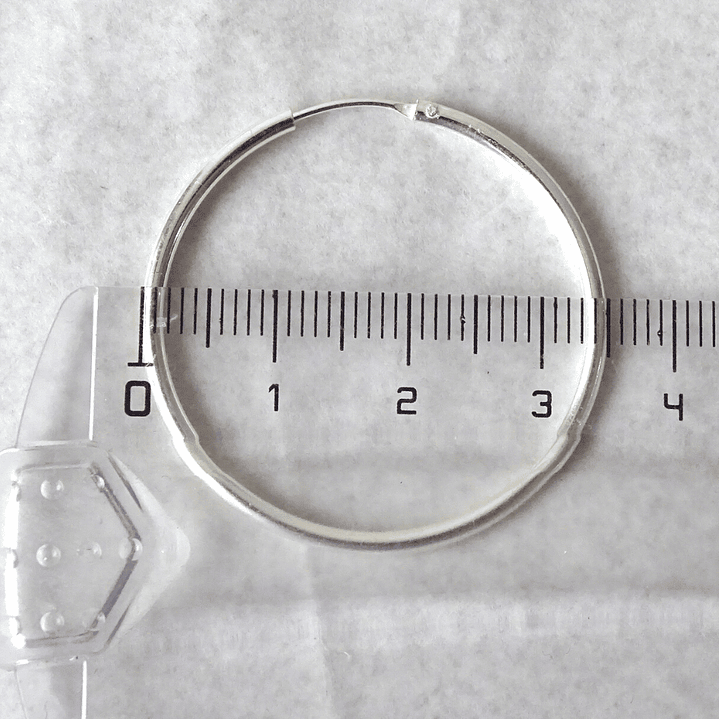 Aros De Plata 925 Argollas 35mm 3