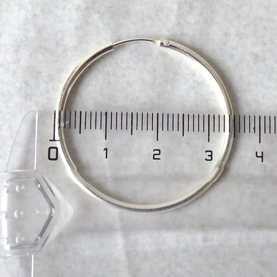 Aros De Plata 925 Argollas 35mm 3