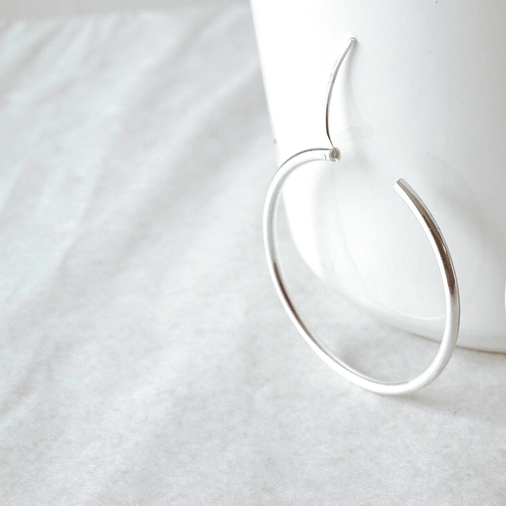 Aros De Plata 925 Argollas 35mm 2