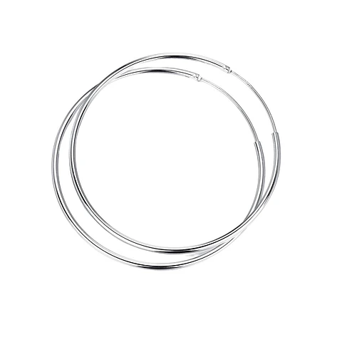 Aros De Plata 925 Argollas 40mm