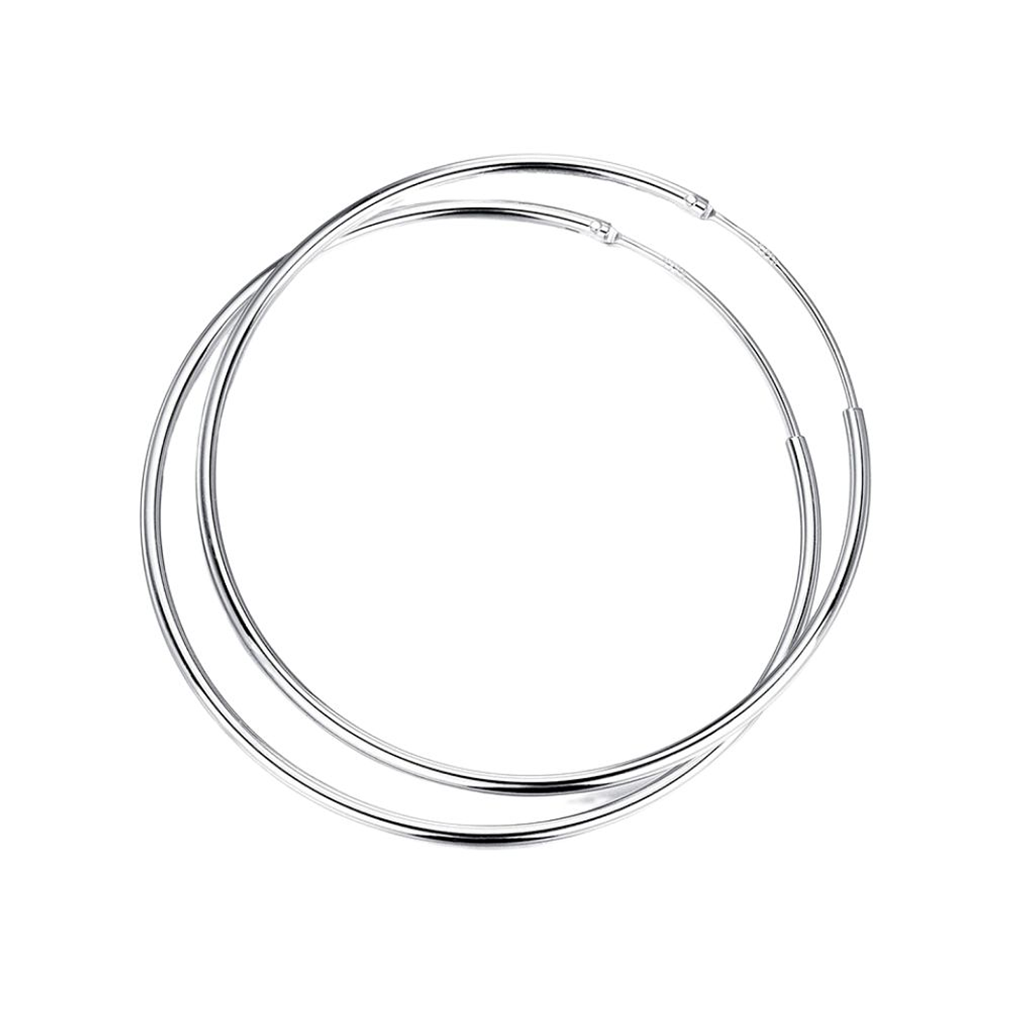 Aros De Plata 925 Argollas 45mm 1