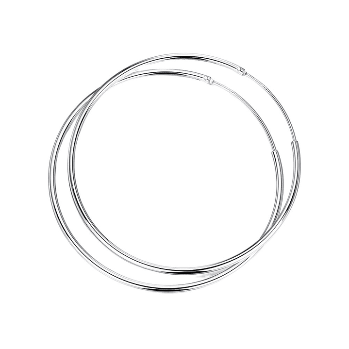 Aros De Plata 925 Argollas 45mm 1