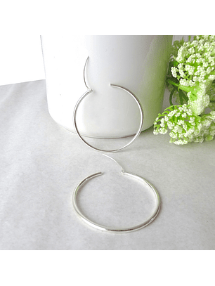 Aros De Plata 925 Argollas 45mm