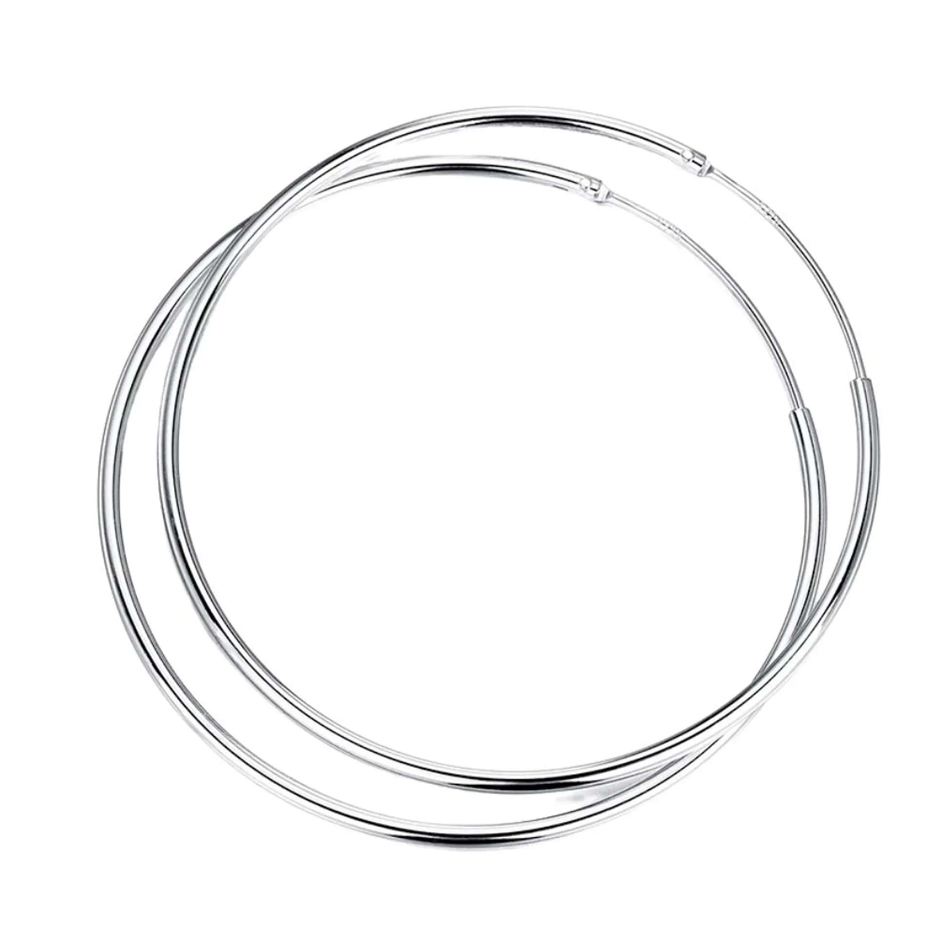 Argollas Lisas Plata 925 · 50 mm 1