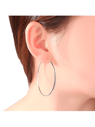 Aros De Plata 925 Argollas 50mm