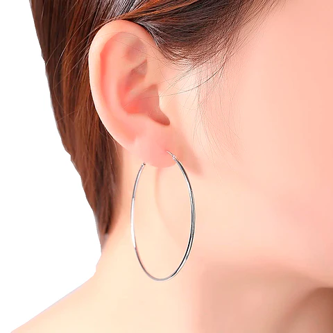 Aros De Plata 925 Argollas 50mm