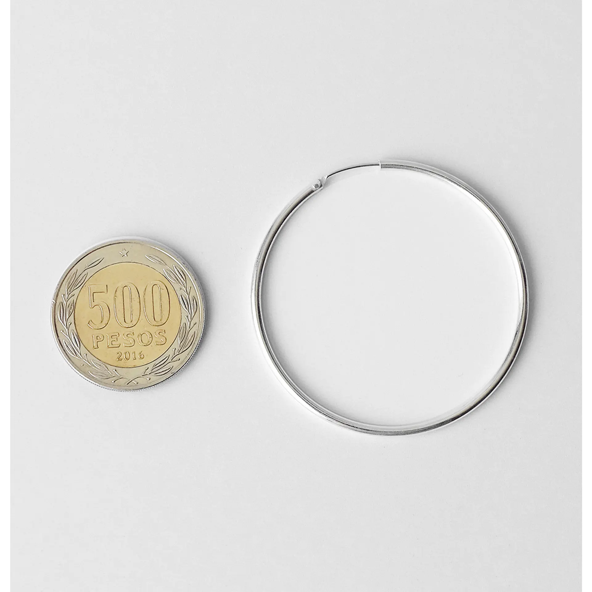 Argollas Lisas Plata 925 · 50 mm 3