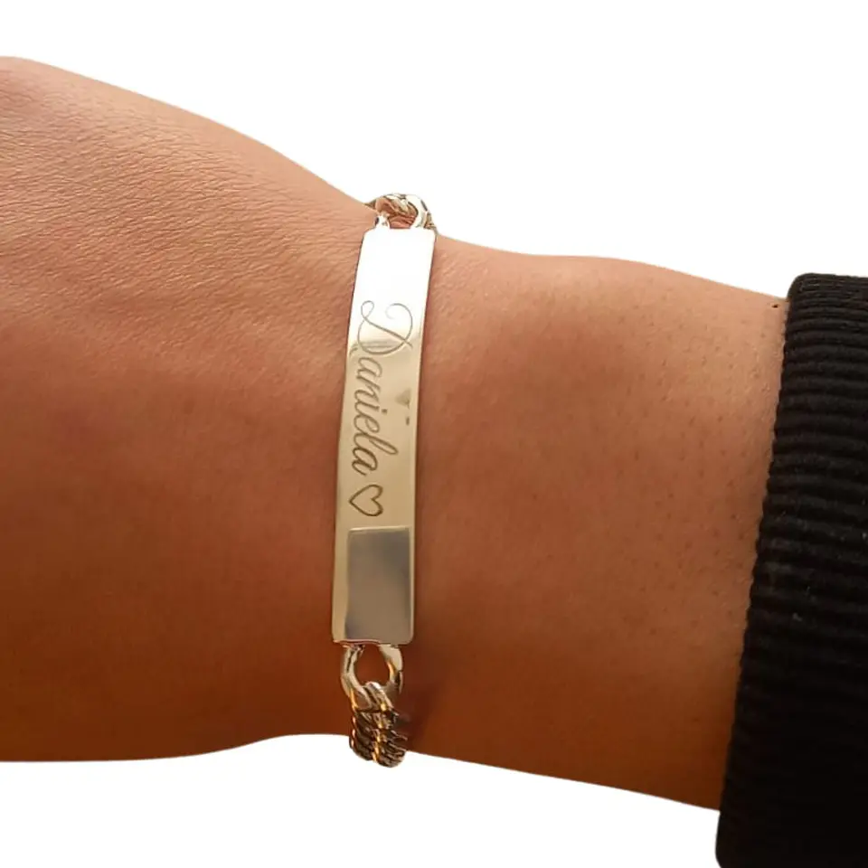 Pulsera Piocha Masculina Plata 925 Personalizable 3