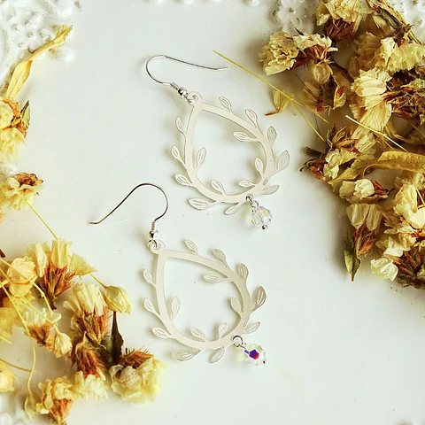 Aros Primavera Brillante · Plata 925
