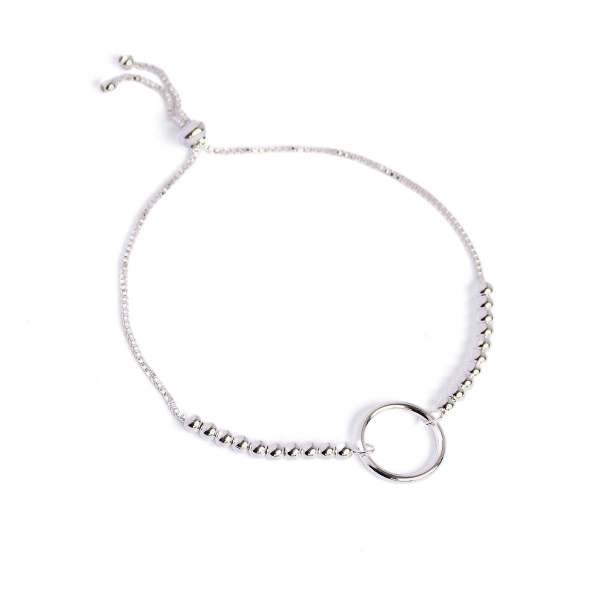 Pulsera Ajustable Plata Italiana 925 Mujer