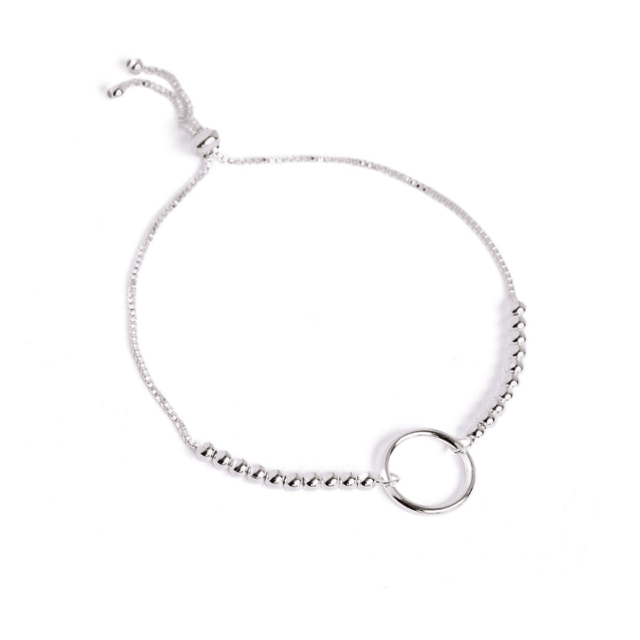 Pulsera De Plata 925 Ajustable Aro 1