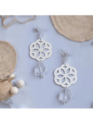 Aros De Plata Baris White G.