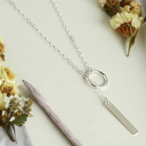 Collar de Plata "Circulo"  (Personalizado)