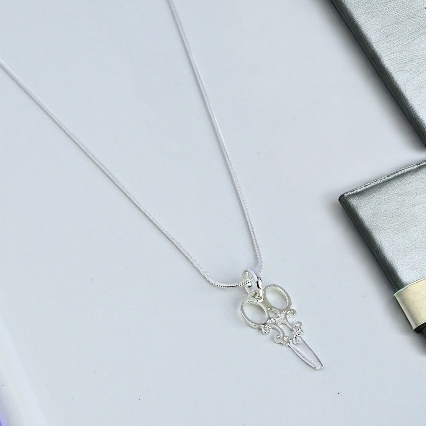 Cadena De Plata 925 Cola de Raton & Tijeras Estilista 3