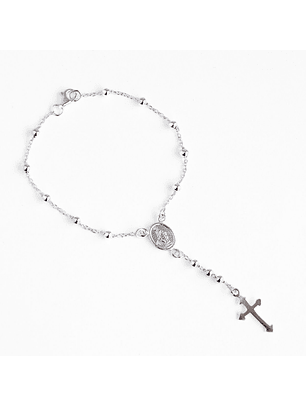 Pulsera De Plata Ley 925 Rosario