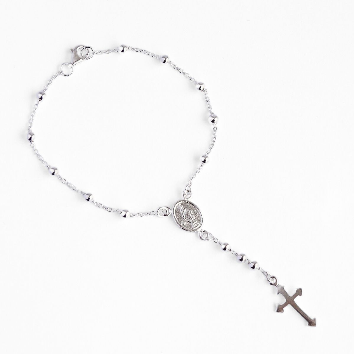 Pulsera De Plata Ley 925 Rosario 1