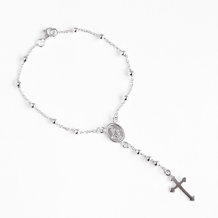 Pulsera De Plata Ley 925 Rosario 1