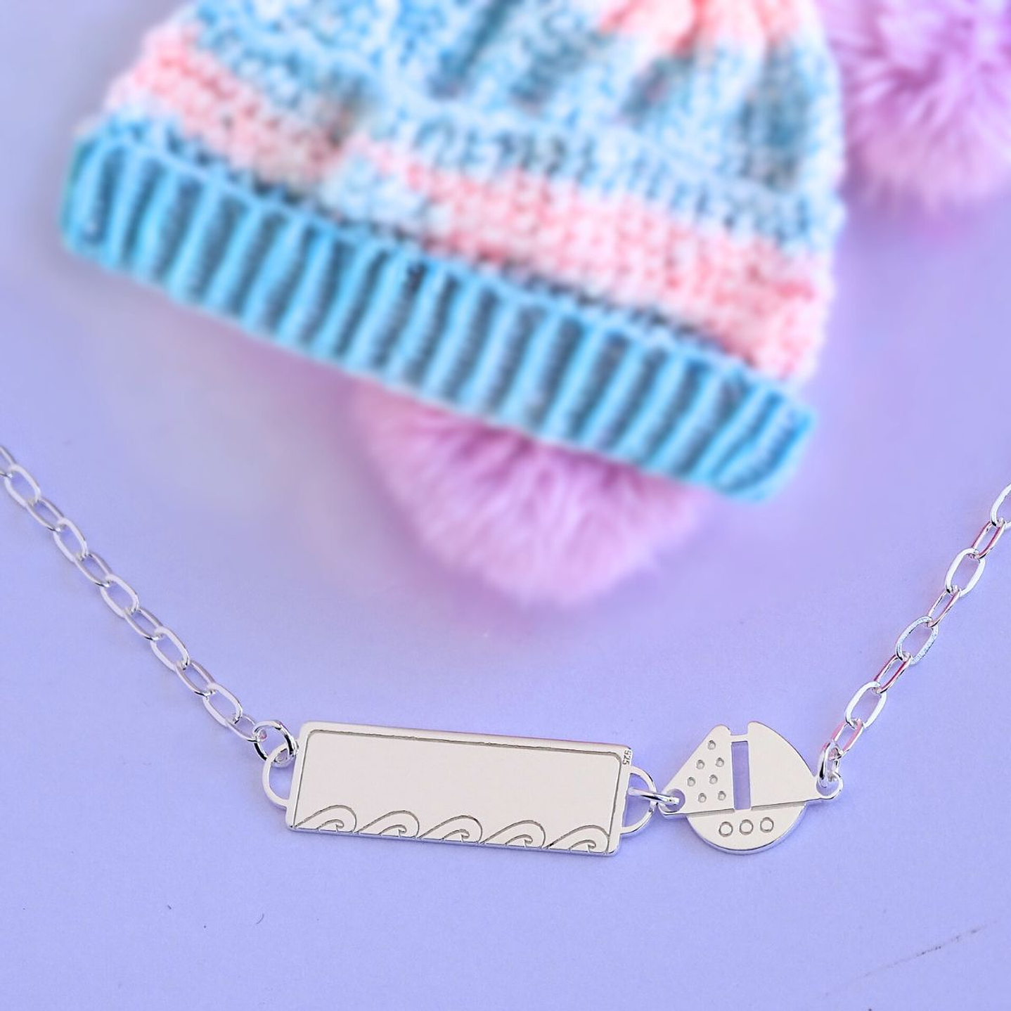 Pulsera Piocha de Plata Pequeño Capitan Personalizada 3