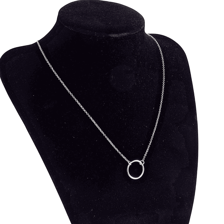 Collar De Plata 925  Circulo Clásico 3